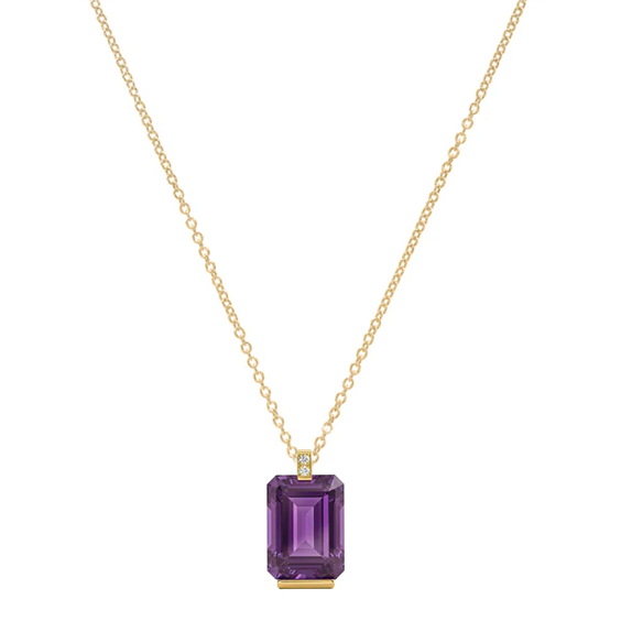 Collana Gazzola Gioielli Donna Amuleto in Oro giallo Ametista 2.78 Ct GI-5122-127-2-18-AM-OT-N-F-VS - GI-5122-127-2-18-AM-OT-N-F-VS